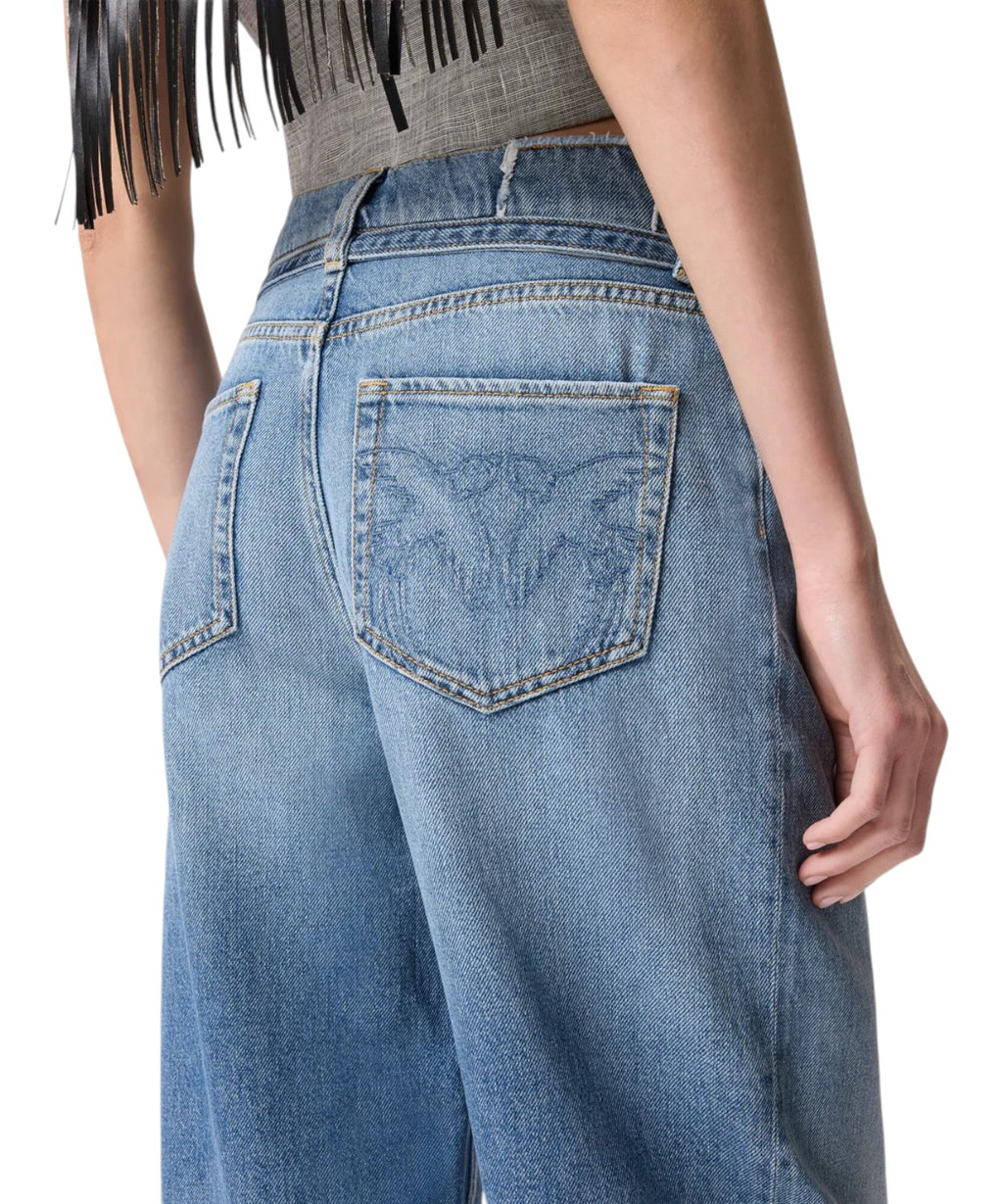 Jeans Balloon Pinko taille basse Estelle Egg