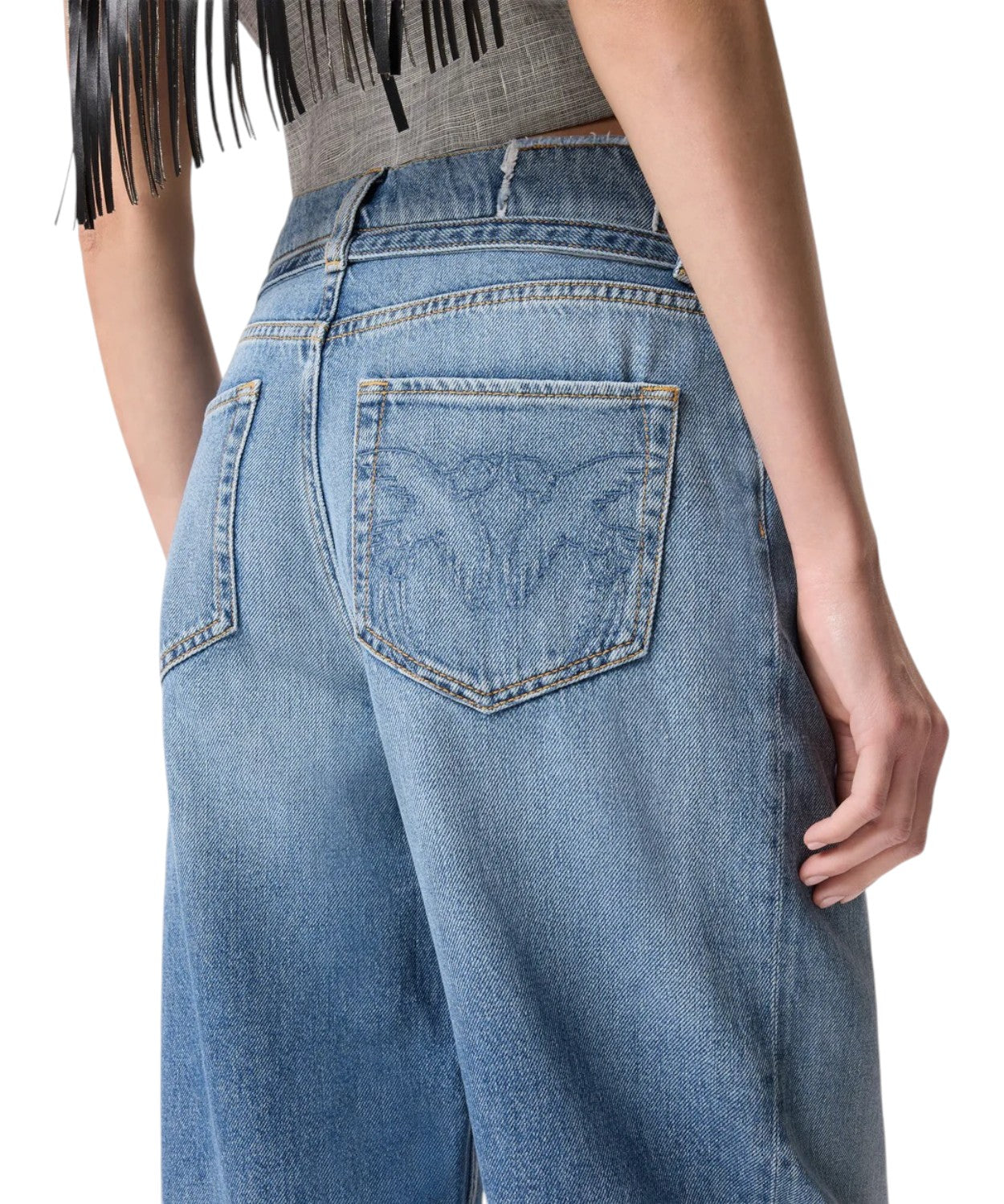 Jeans Balloon Pinko taille basse Estelle Egg