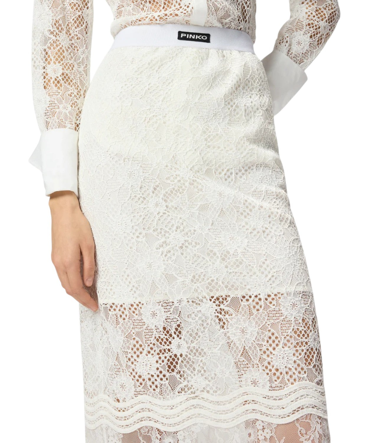 Jupe Midi Dentelle Pinko Harmonie