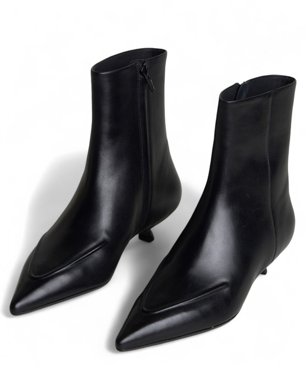 Tronchetto in Pelle a Punta Tacco 3cm-JVAM-Stivali-Vittorio Citro Boutique