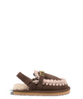 Claquettes enfant Mou Eskimo Slipper Backstrap Kid en peau de mouton
