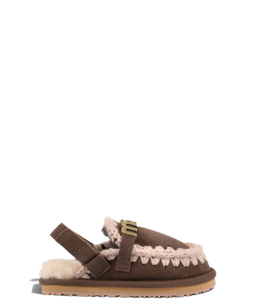 Claquettes enfant Mou Eskimo Slipper Backstrap Kid en peau de mouton
