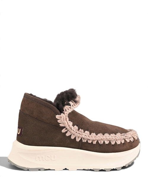 Mou Speed Eskimo Sneaker en daim et peau lainée