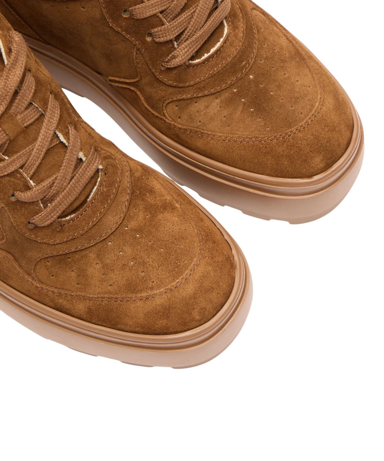 Sneakers Lace-Up Wedge Renna Casadei in Camoscio