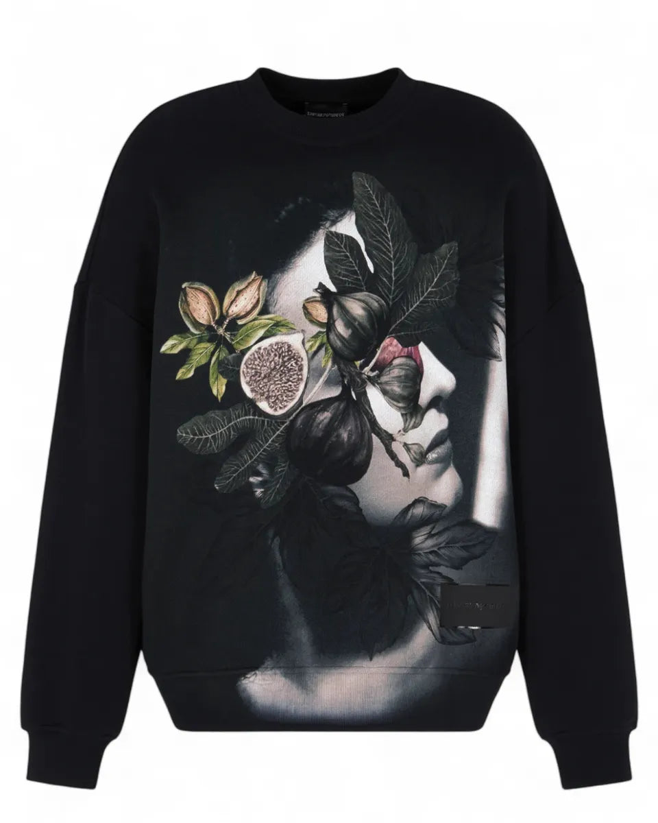 Felpa ASV in Jersey – Stampa Foliage-Emporio Armani-Felpe-Vittorio Citro Boutique