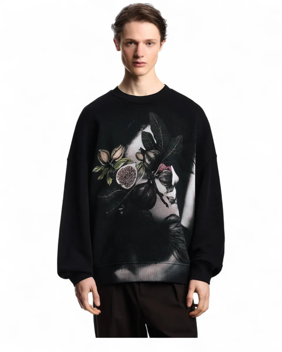 Felpa ASV in Jersey – Stampa Foliage-Emporio Armani-Felpe-Vittorio Citro Boutique