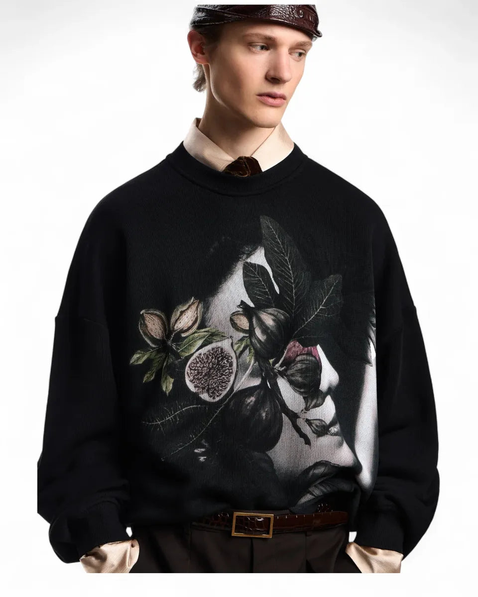 Felpa ASV in Jersey – Stampa Foliage-Emporio Armani-Felpe-Vittorio Citro Boutique