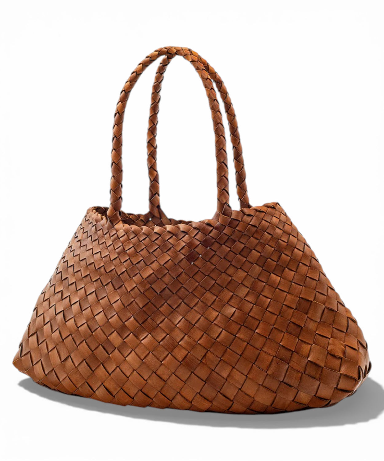 Borsa Santa Croce Intrecciata in Pelle