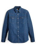 Camicia Denim Western Barstow Levi's Originale con bottoni a pressione e tasche frontali, stile western autentico per uomo.