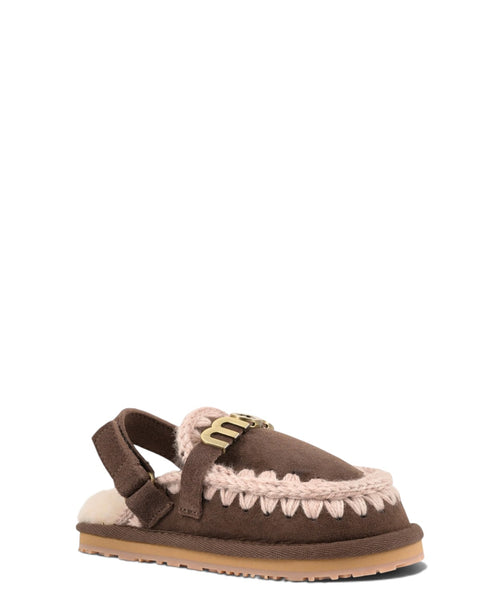 Claquettes enfant Mou Eskimo Slipper Backstrap Kid en peau de mouton