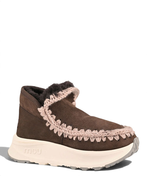 Mou Speed Eskimo Sneaker en daim et peau lainée