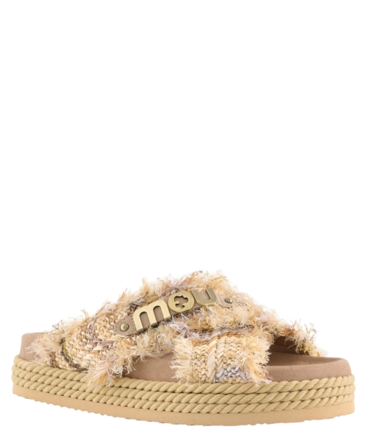 Sandali Mou Criss-Cross in Raffia Multicolor