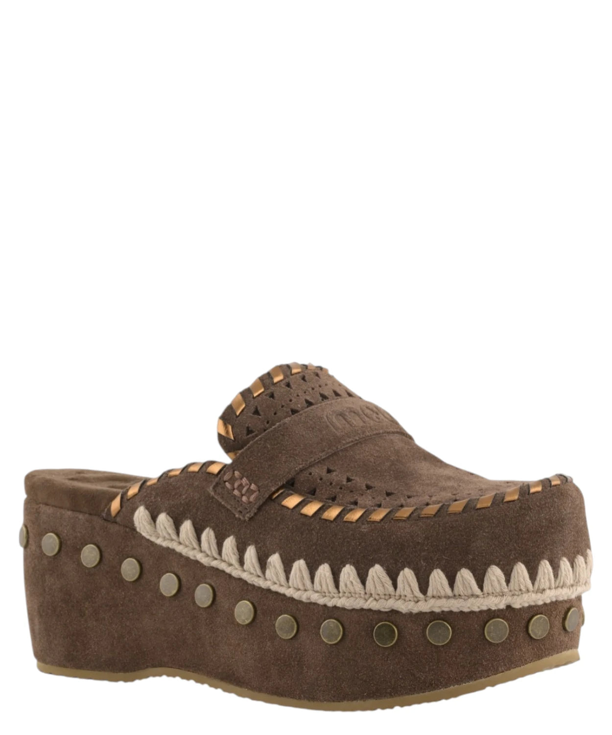 Zoccoli in Pelle Donna Mou Clog Leather Overstitching