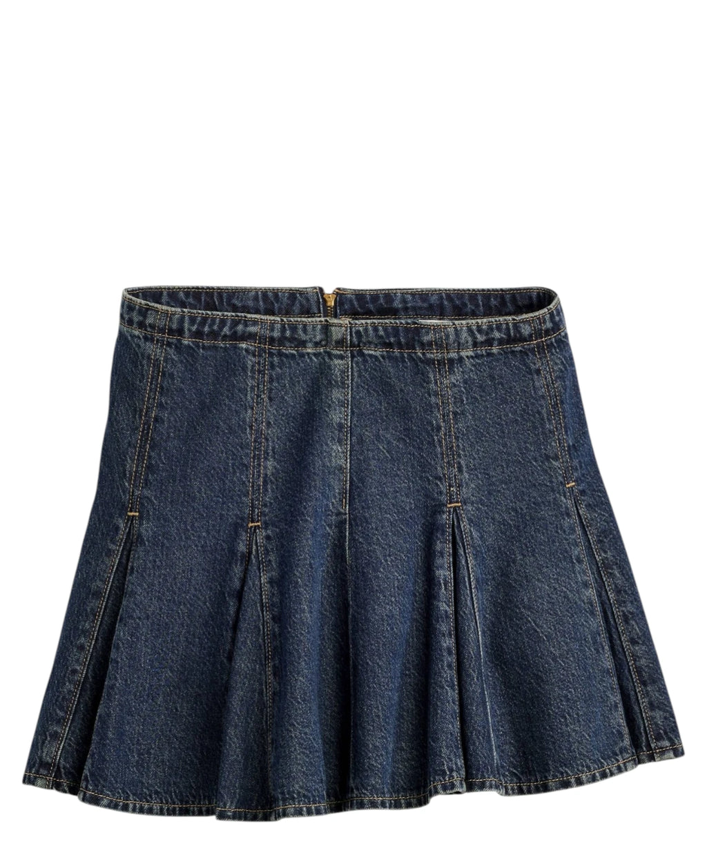Jupe Mini Levi’s Godet en Denim Léger à Taille Moyenne