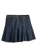 Jupe Mini Levi’s Godet en Denim Léger à Taille Moyenne