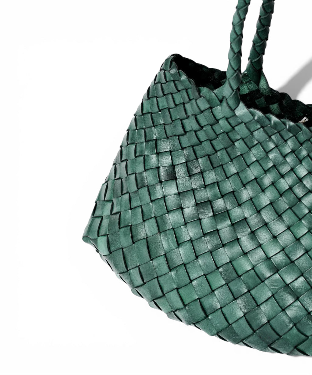 Sac Dragon Santa Croce Small en cuir tressé