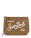 Pochette Aline in velluto a coste con logo-Mc2 Saint Barth-Pochette-Vittorio Citro Boutique