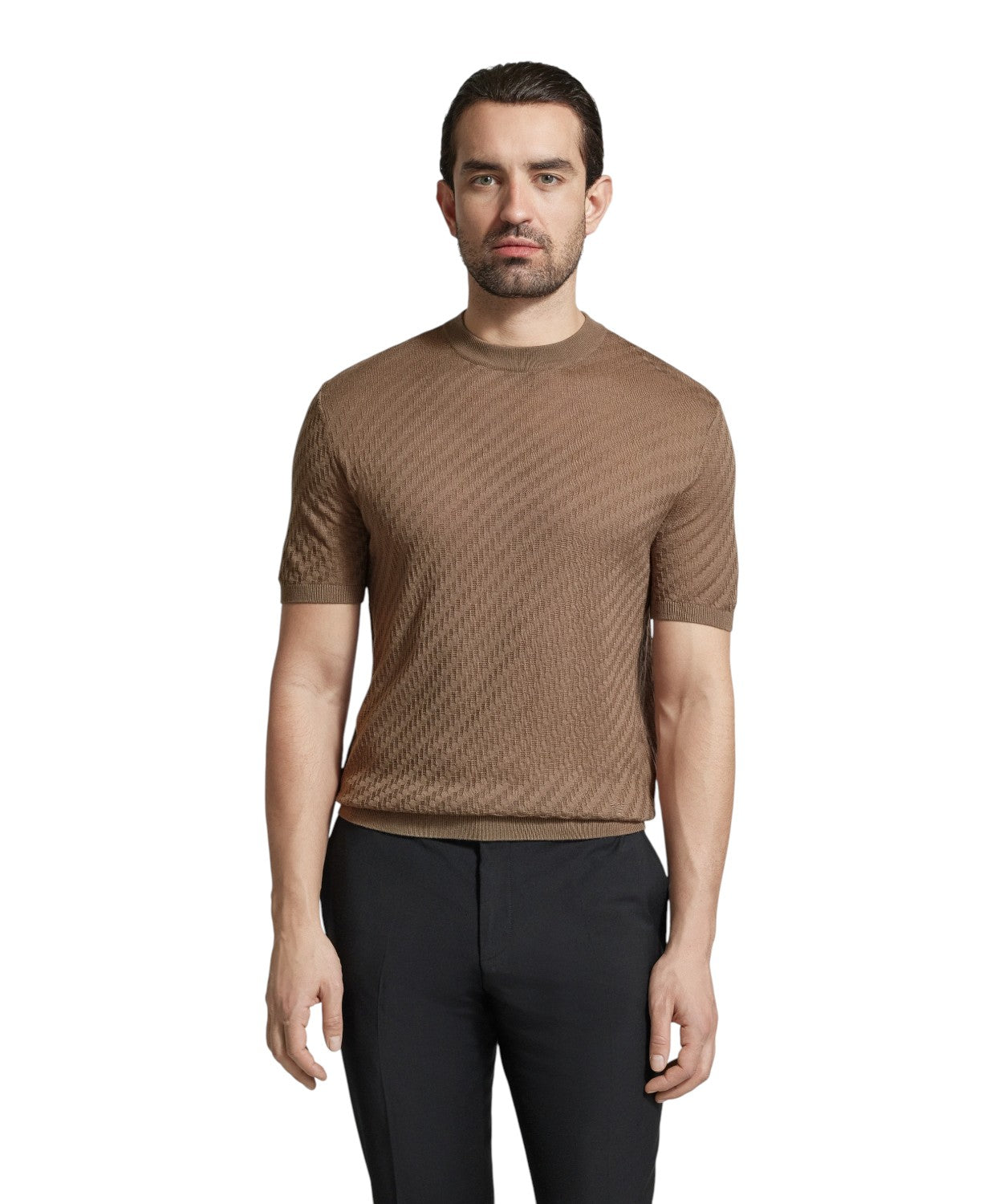 T-shirt Uomo Emporio Armani con Motivo in Rilievo