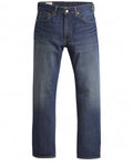 Jeans Levi's 555 Relaxed Straight da uomo in denim blu non elasticizzato, taglio dritto e stile vintage per look casual autentico.
