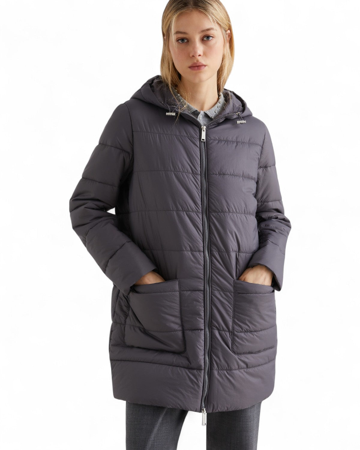 Cappotto con imbottitura staccabile in lana e viscosa-Marella-Cappotti-Vittorio Citro Boutique