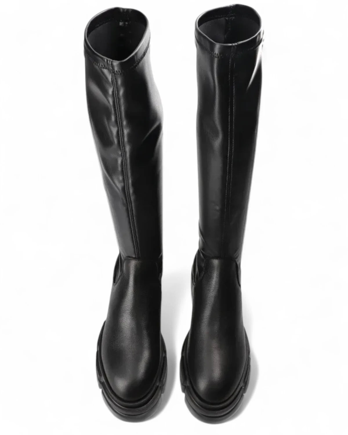 Stivali al Ginocchio in Pelle e Tessuto Vegano-COPENHAGEN-Stivali-Vittorio Citro Boutique