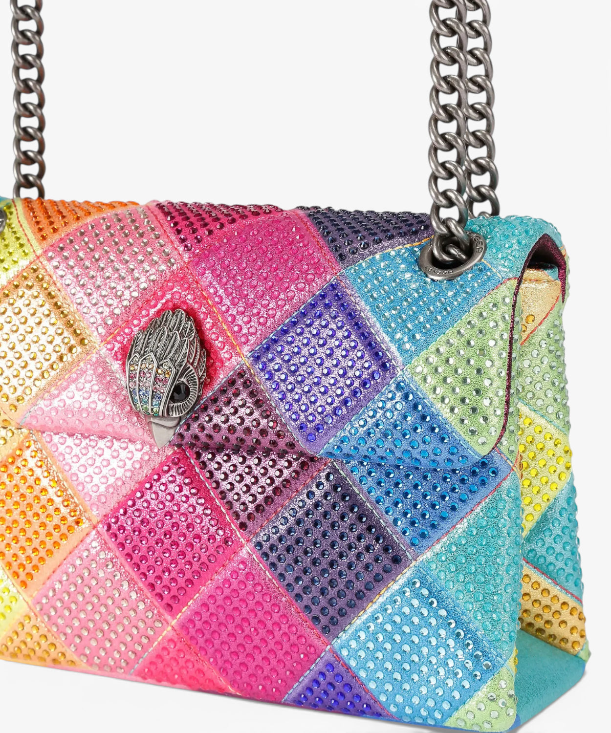 Kurt Geiger Borsa Kensington in Tessuto Multicolore con Cristalli
