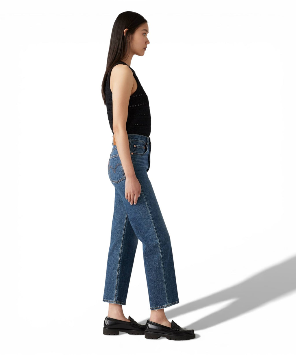 Jeans Levi's Ribcage Straight taille haute à la cheville