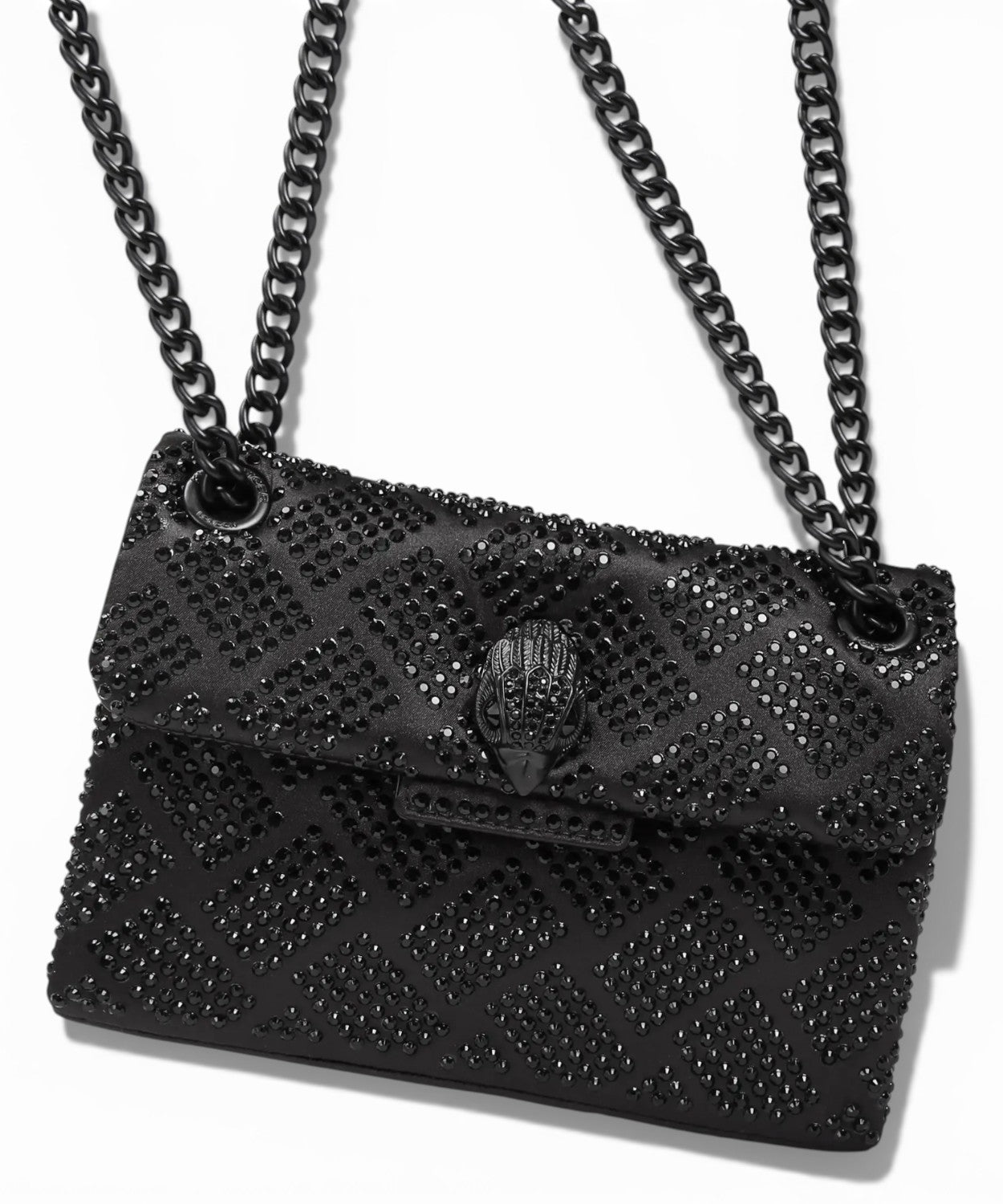 Kurt Geiger Mini Kensington Bag in Tessuto con Cristalli