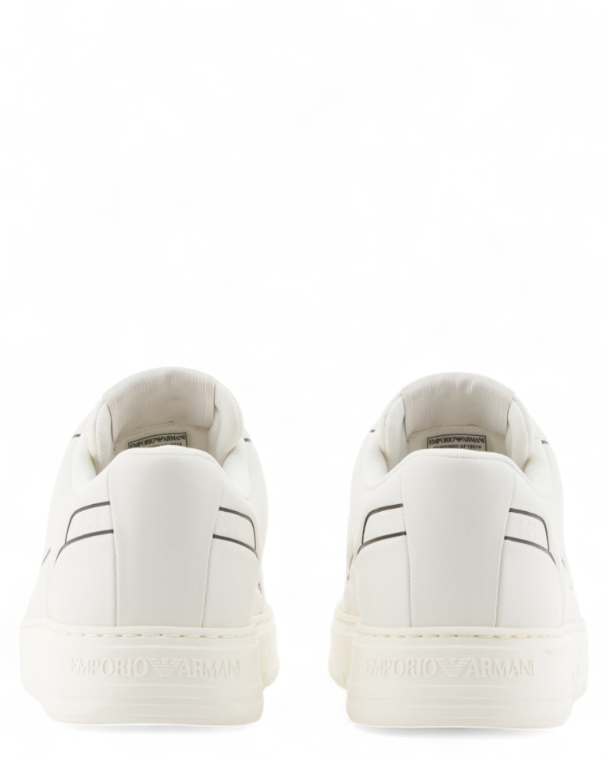 Sneaker in Pelle con Logo e Stampa Reticolata-Emporio Armani-Sneakers-Vittorio Citro Boutique