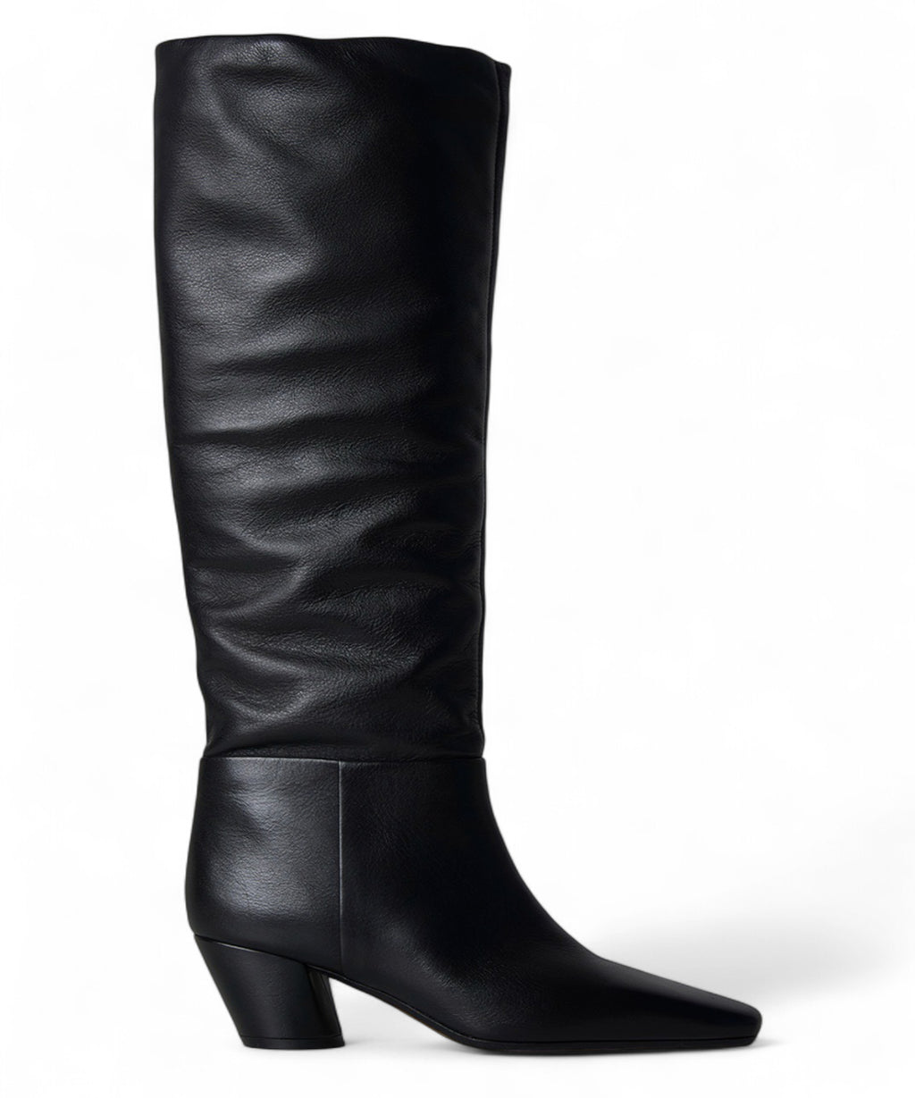 Stivali Donna Pelle Effetto Aggrinzato Tacco 5cm-JVAM-Stivali-Vittorio Citro Boutique