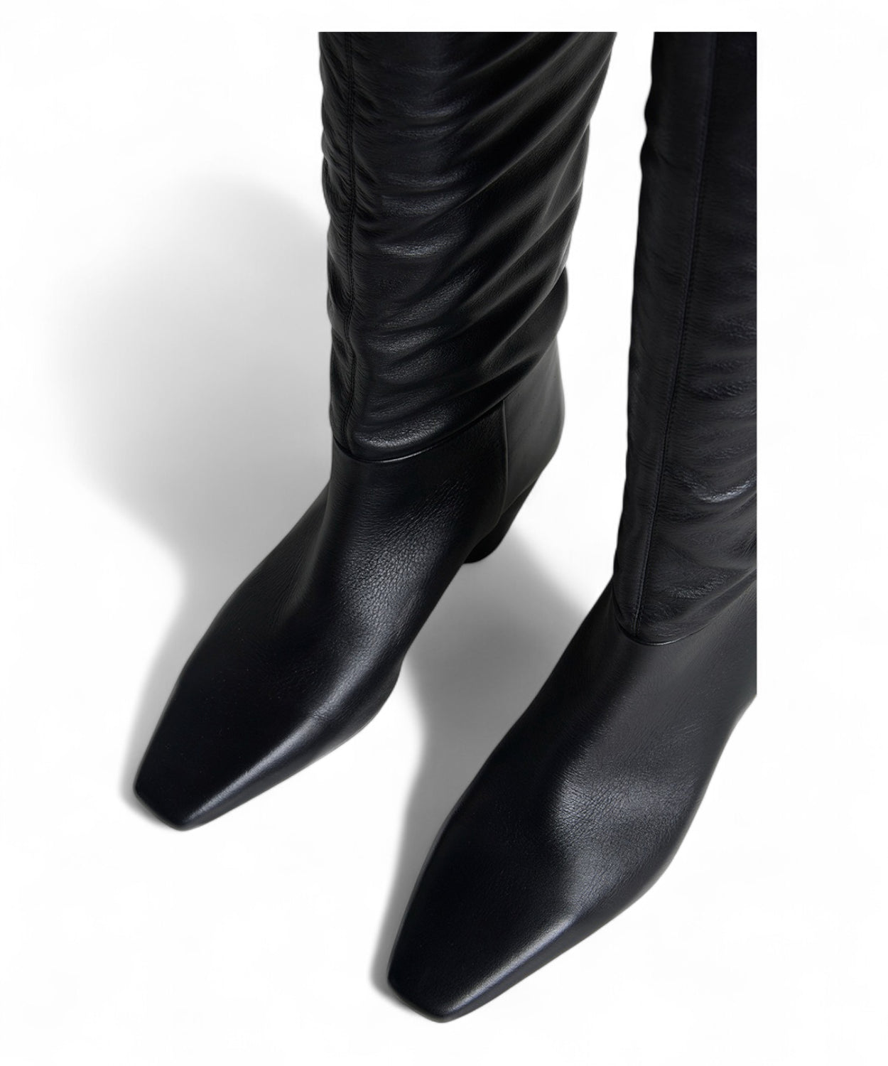 Stivali Donna Pelle Effetto Aggrinzato Tacco 5cm-JVAM-Stivali-Vittorio Citro Boutique