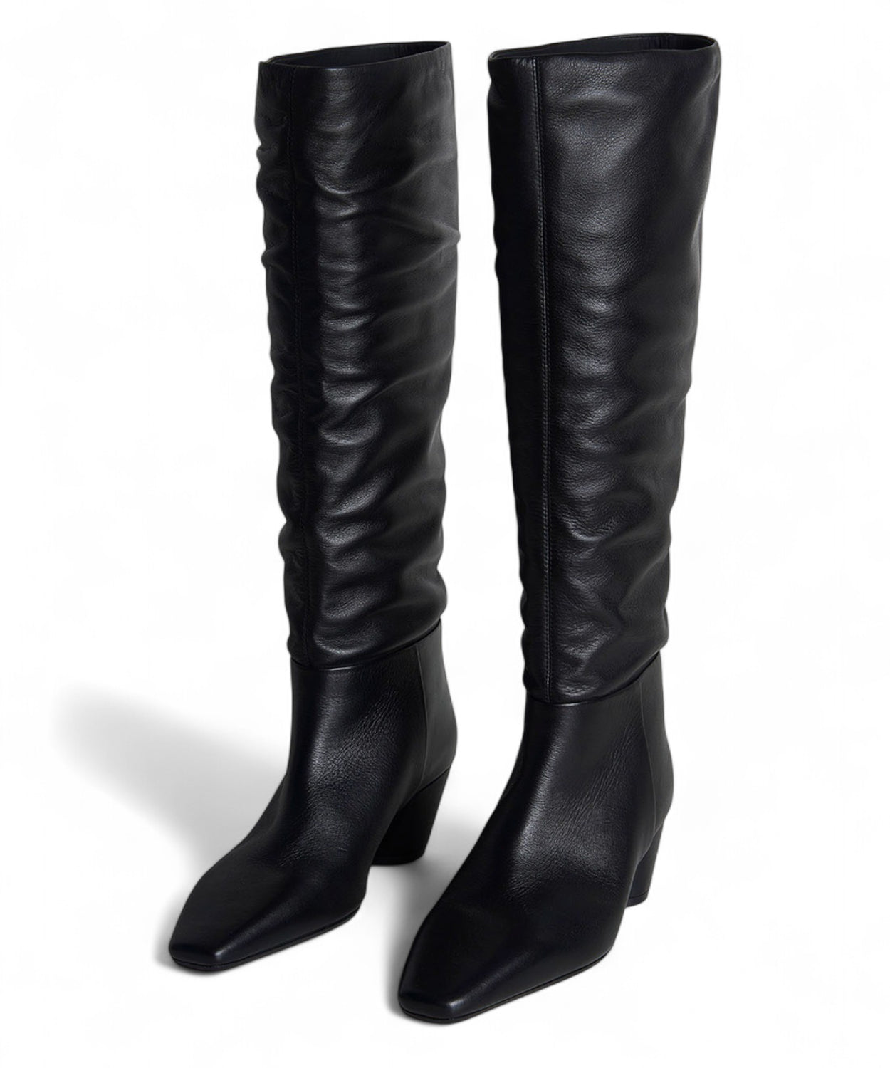 Stivali Donna Pelle Effetto Aggrinzato Tacco 5cm-JVAM-Stivali-Vittorio Citro Boutique