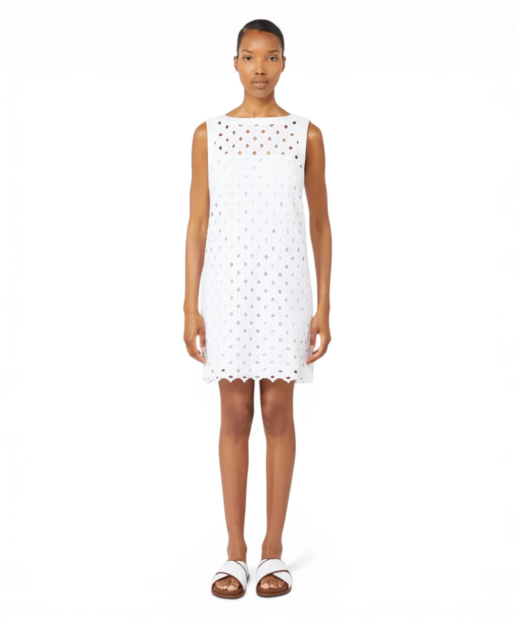Max Mara Robe Courte Beachwear en Jersey Macramé