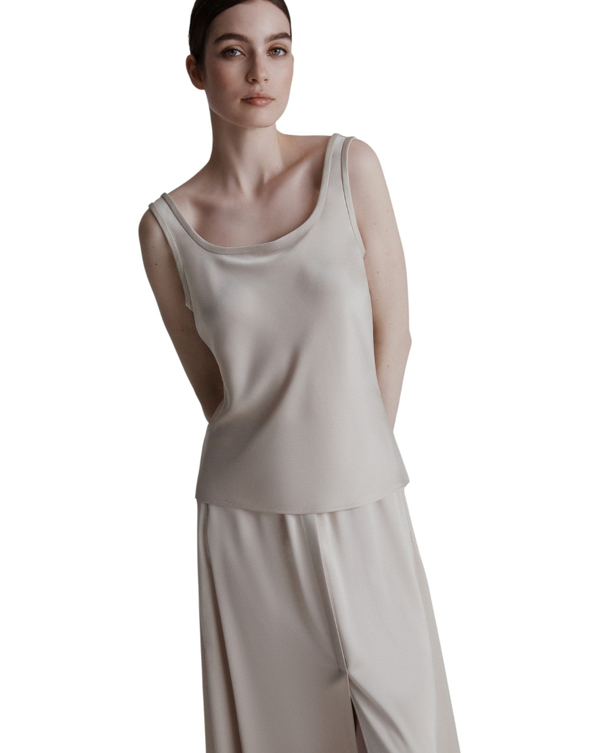 Top smanicato in raso con scollo squadrato-Marella-Top-Vittorio Citro Boutique