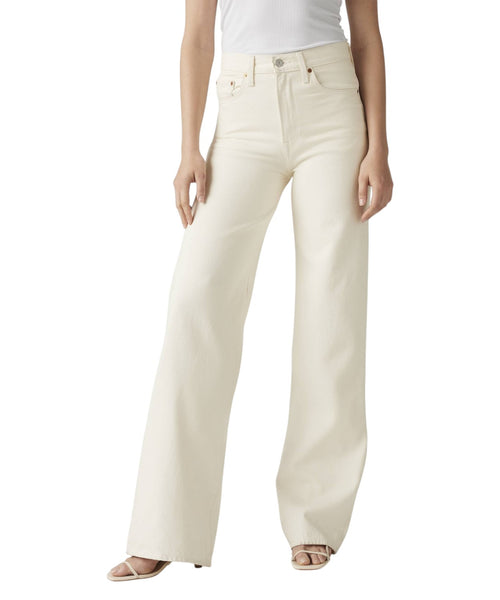 Jeans Wide Leg a Vita Altissima per Donna
