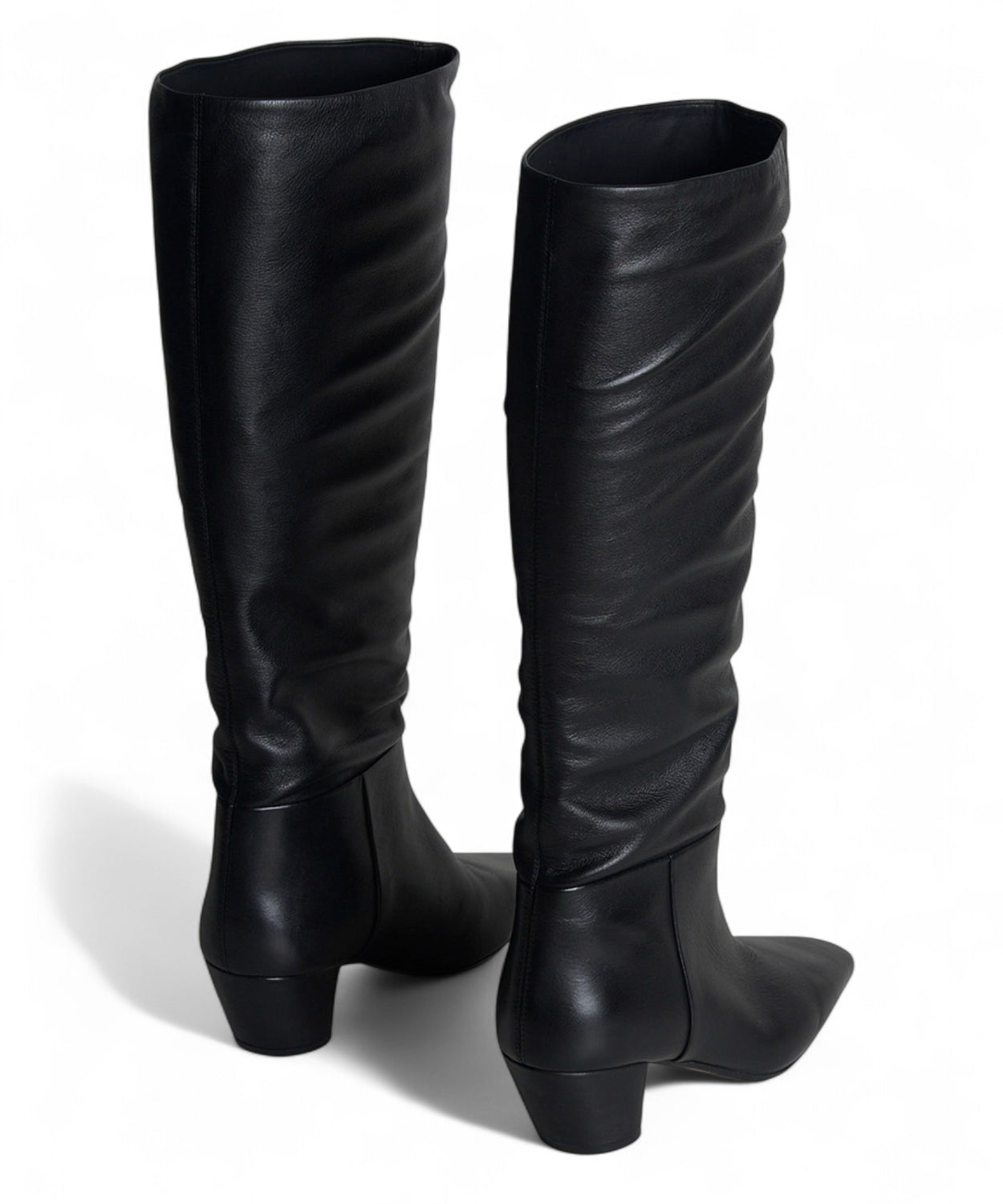 Stivali Donna Pelle Effetto Aggrinzato Tacco 5cm-JVAM-Stivali-Vittorio Citro Boutique