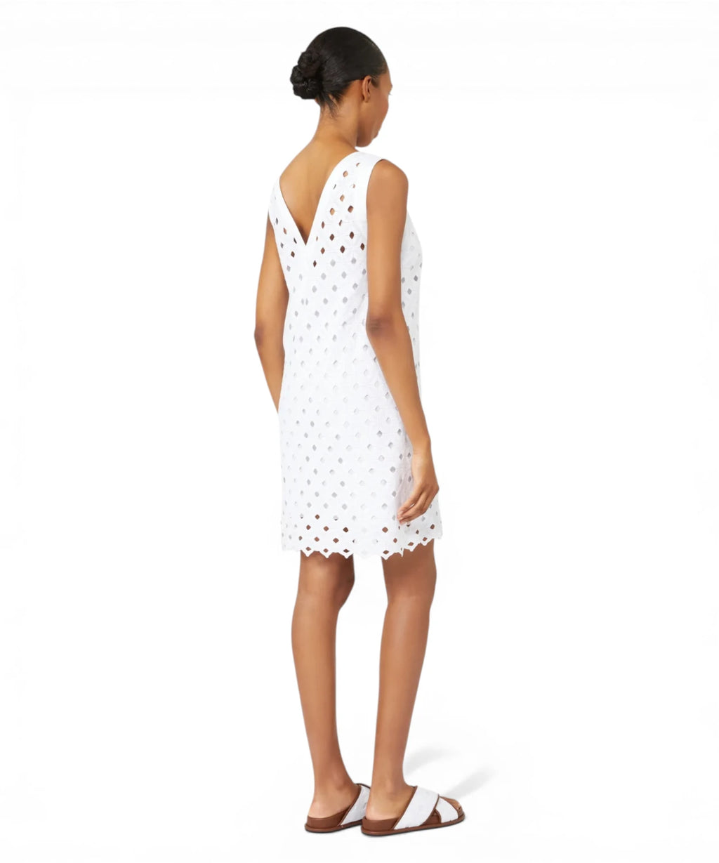 Max Mara Robe Courte Beachwear en Jersey Macramé