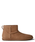 Bottes UGG femme Classic Mini Deconstructed en cuir non doublé
