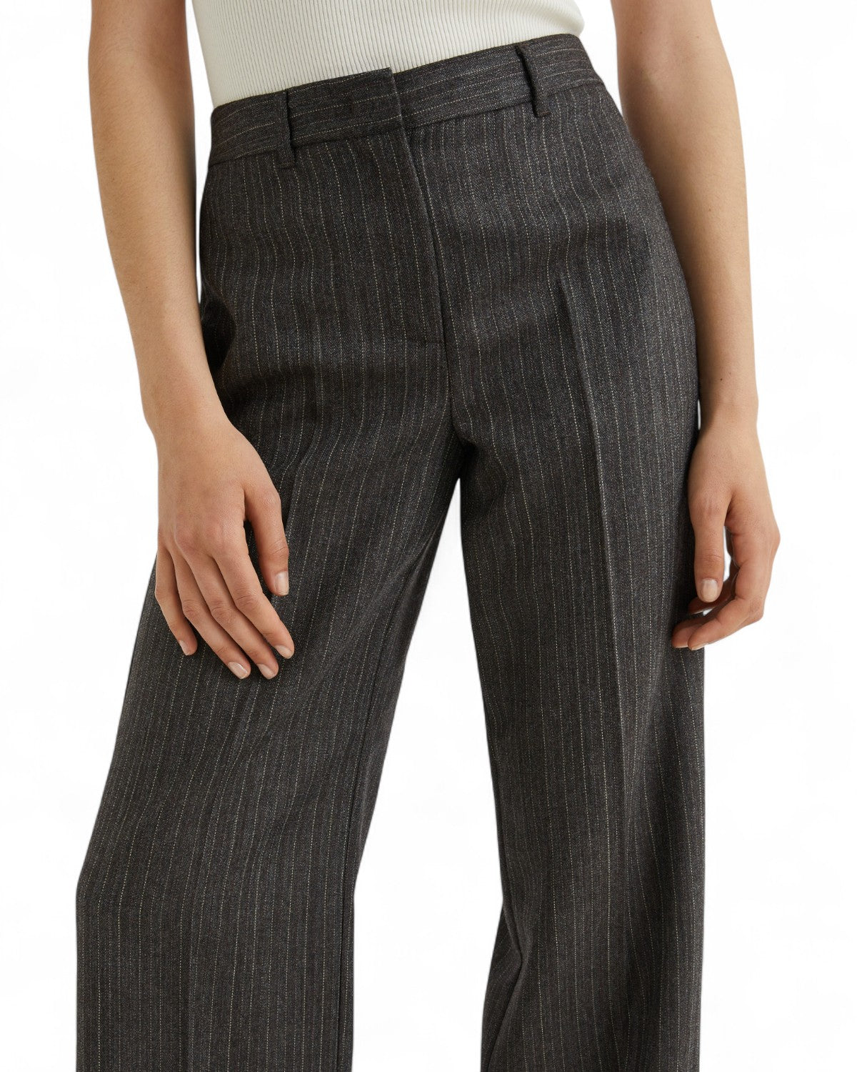 Pantalone dritto in pura lana vergine-Marella-Pantaloni-Vittorio Citro Boutique