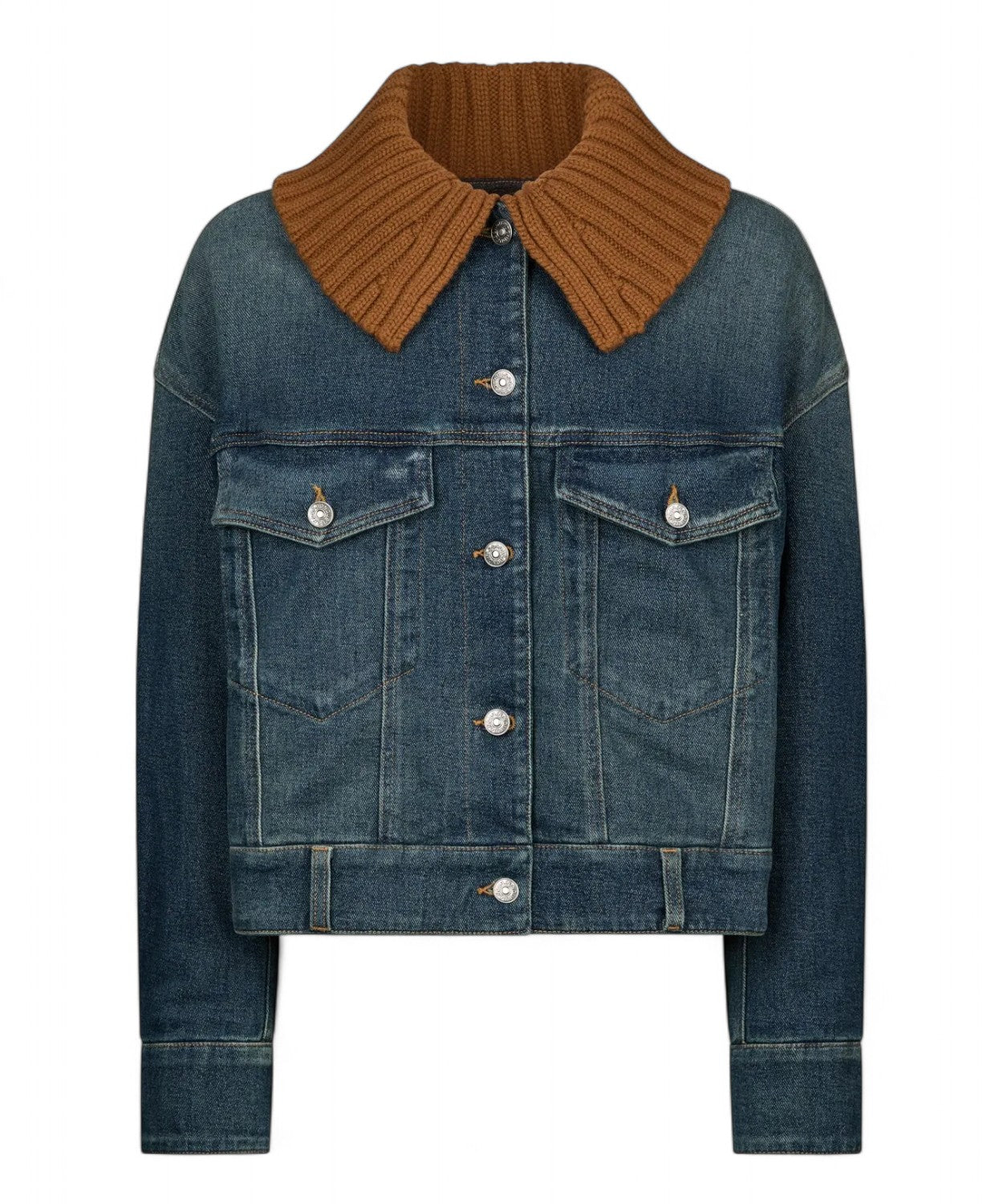 Boxy Jacket Dondup con Colletto in Maglia Removibile-Dondup-Giacche-Vittorio Citro Boutique