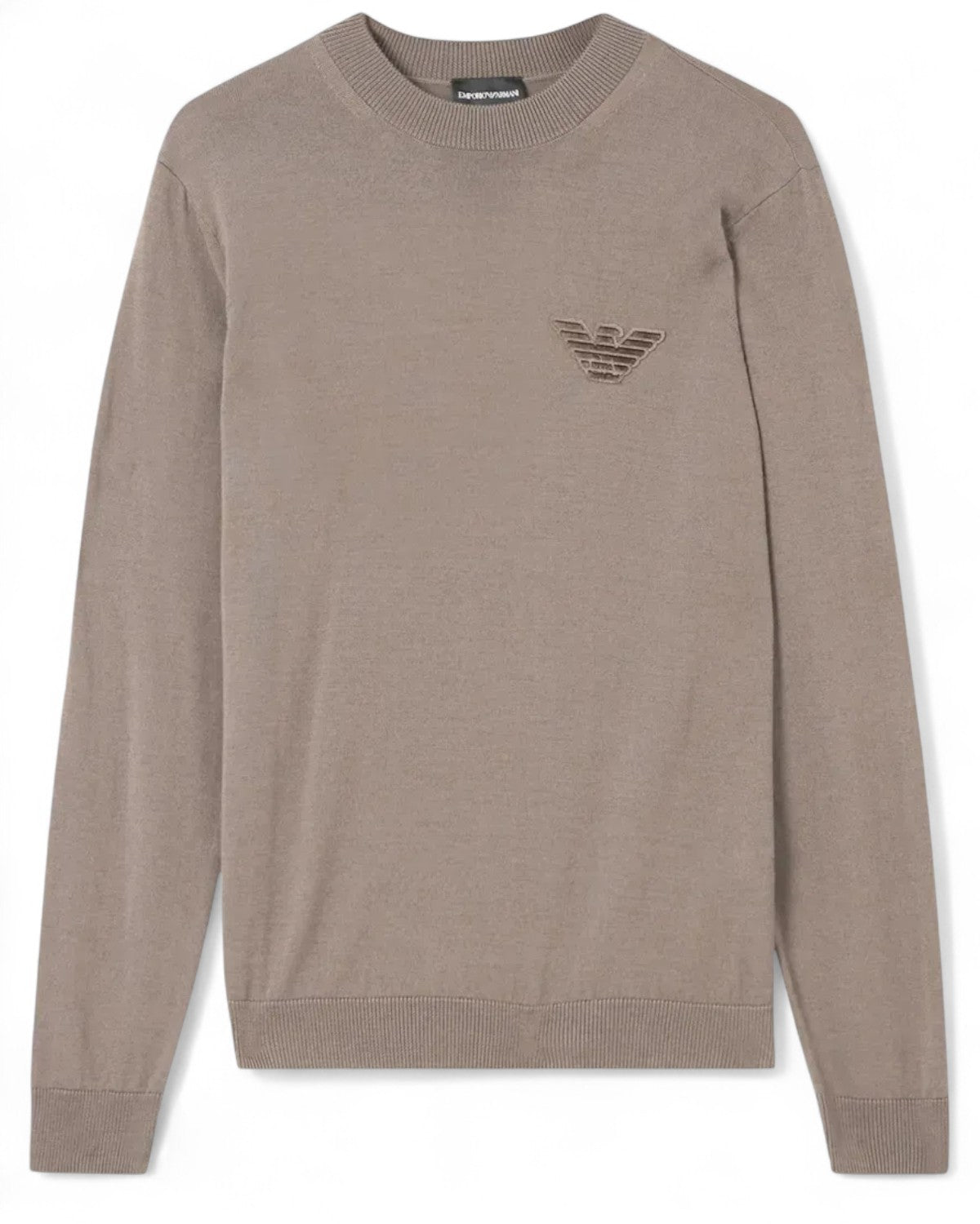 Maglione in Lana Vergine con Girocollo-Emporio Armani-Maglieria-Vittorio Citro Boutique