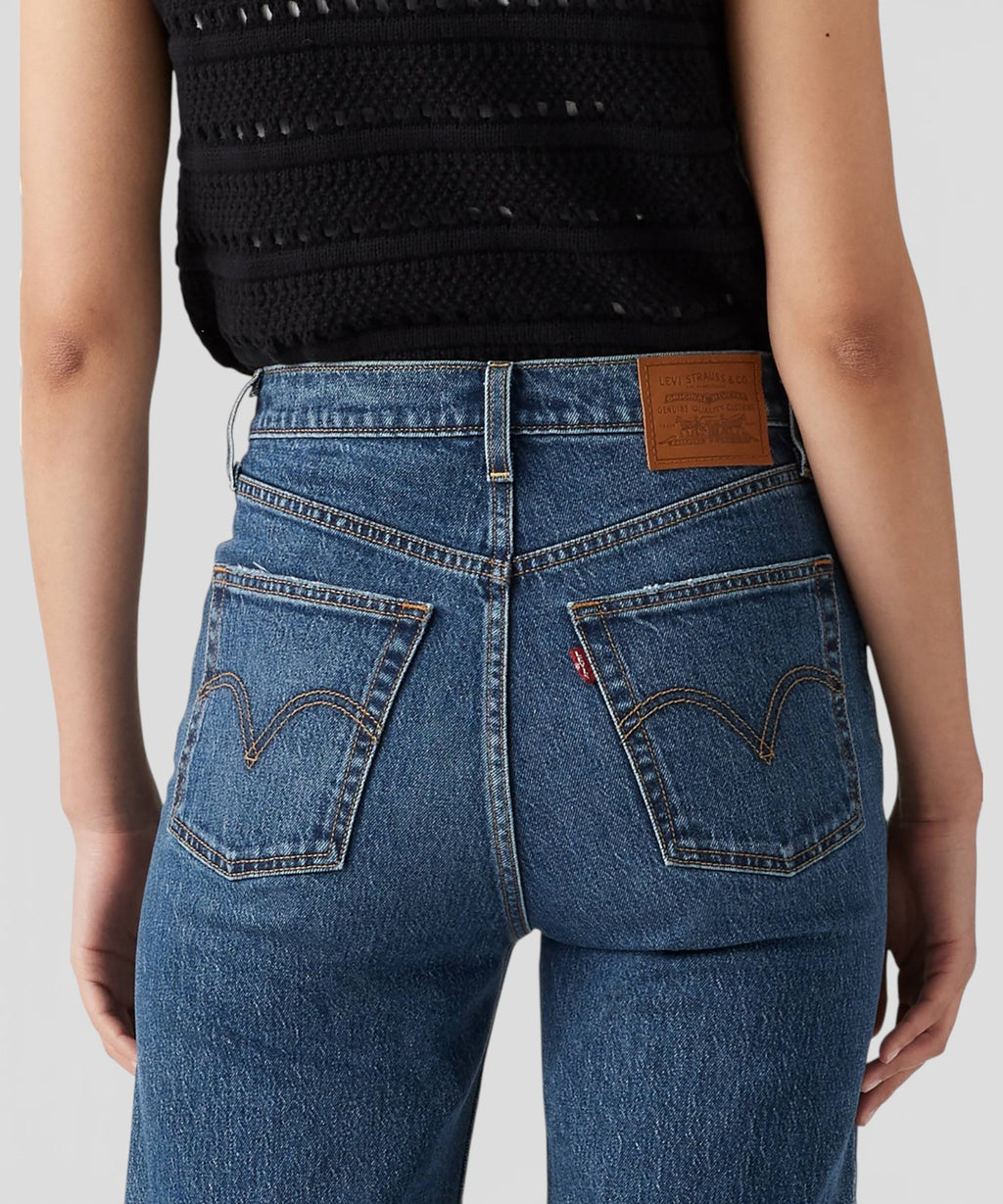 Jeans Levi's Ribcage Straight taille haute à la cheville