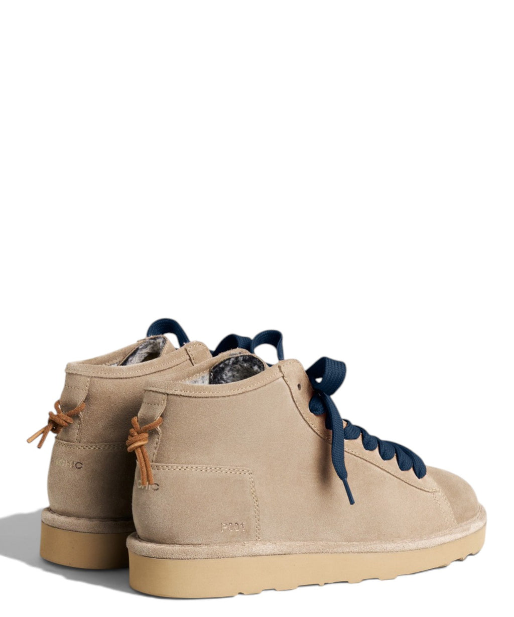 Polacchino Uomo P001 in Camoscio e Faux Fur