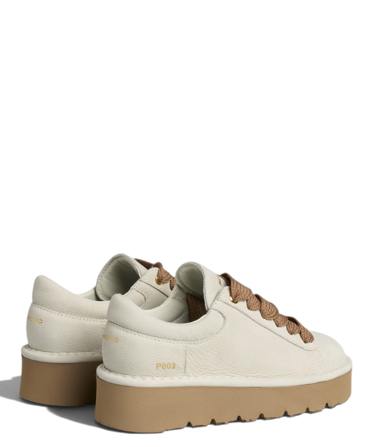 Chaussures à lacets pour femme Panchic P003 Muse en nubuck ivoire