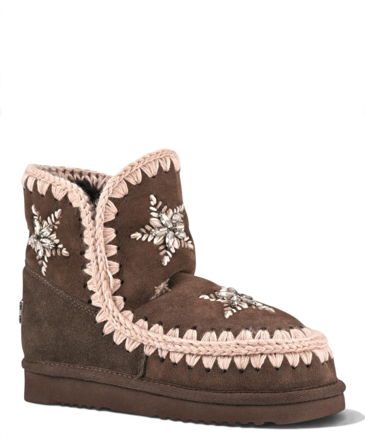 Bottes femme Mou Eskimo 18 Wool Stars & Rhinestones en peau lainée