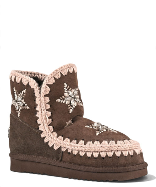 Bottes femme Mou Eskimo 18 Wool Stars & Rhinestones en peau lainée