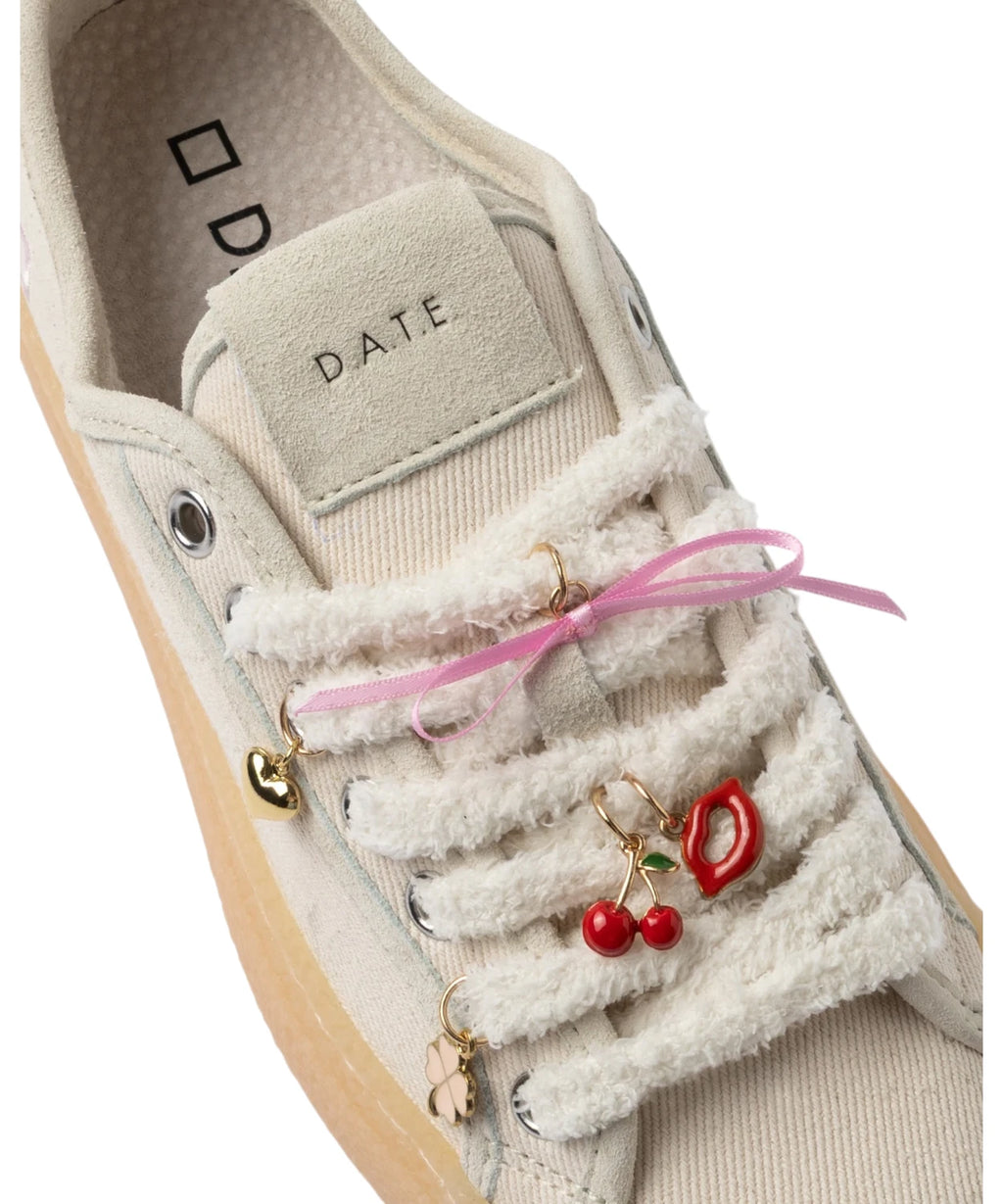 Baskets D.A.T.E. Tender Dream Ivory avec Lanières Charms