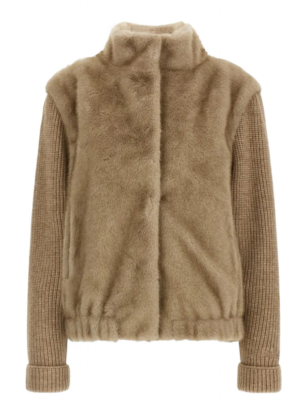 Bomber in maglia e pelliccia sintetica-Mc2 Saint Barth-Pellicce e shearling-Vittorio Citro Boutique