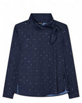 Blusa a Pois con Collo Foulard Removibile-Emporio Armani-Camicie-Vittorio Citro Boutique