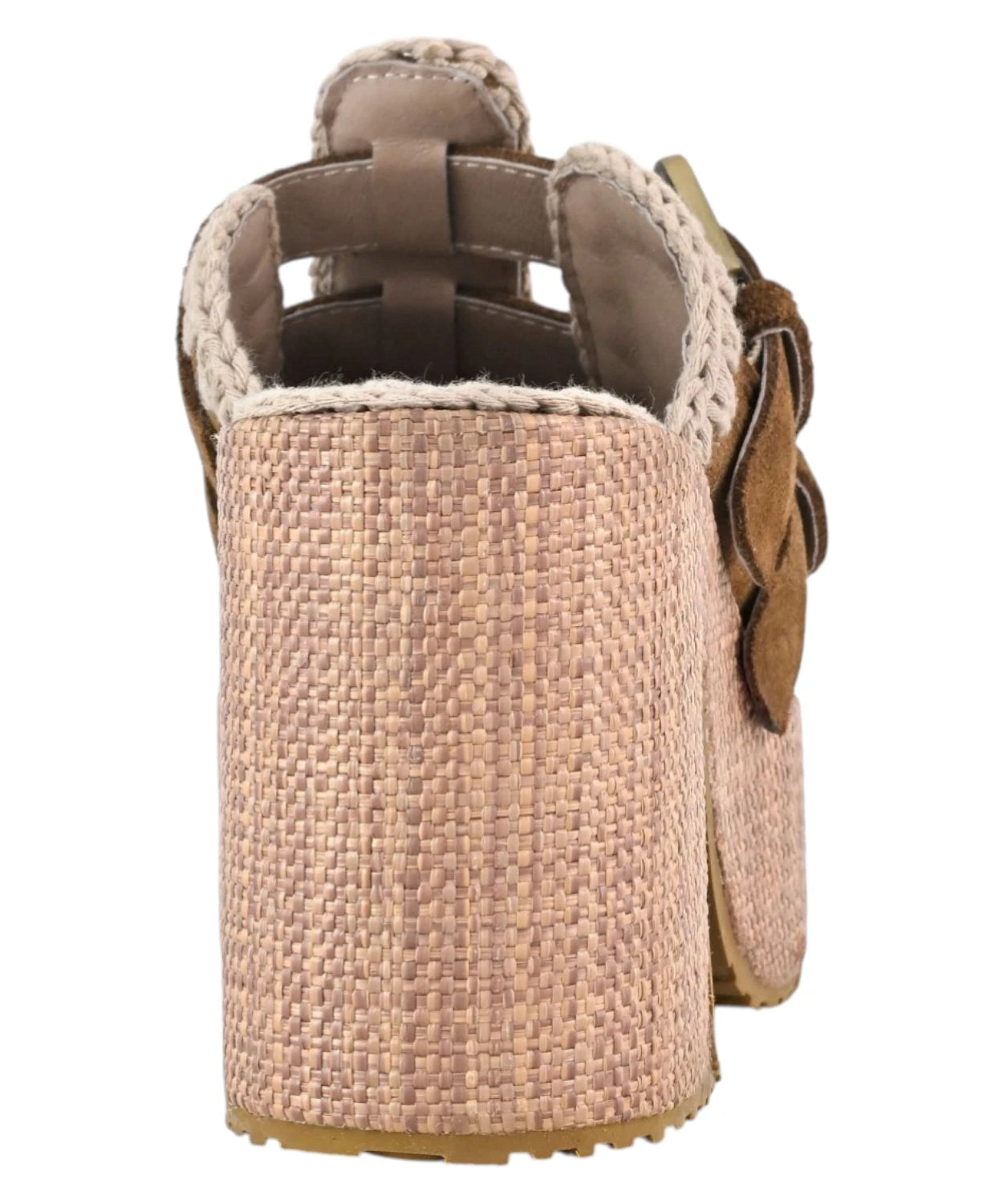 Mou Raffia Platform Sandali Two buckles